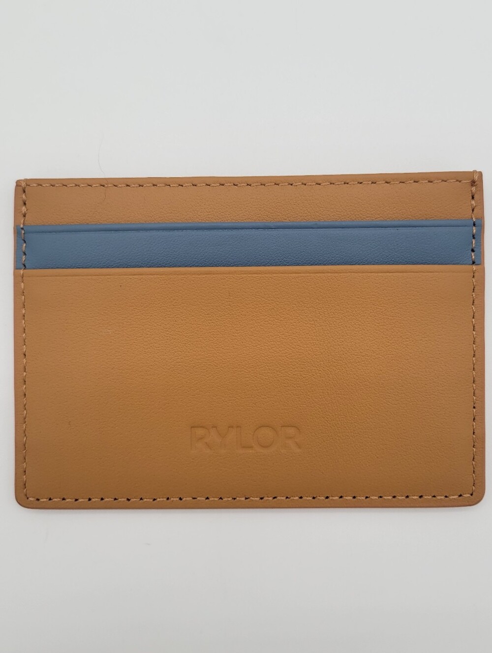 NWOTs Rylor Tan and Blue Slim Leather Card Holder